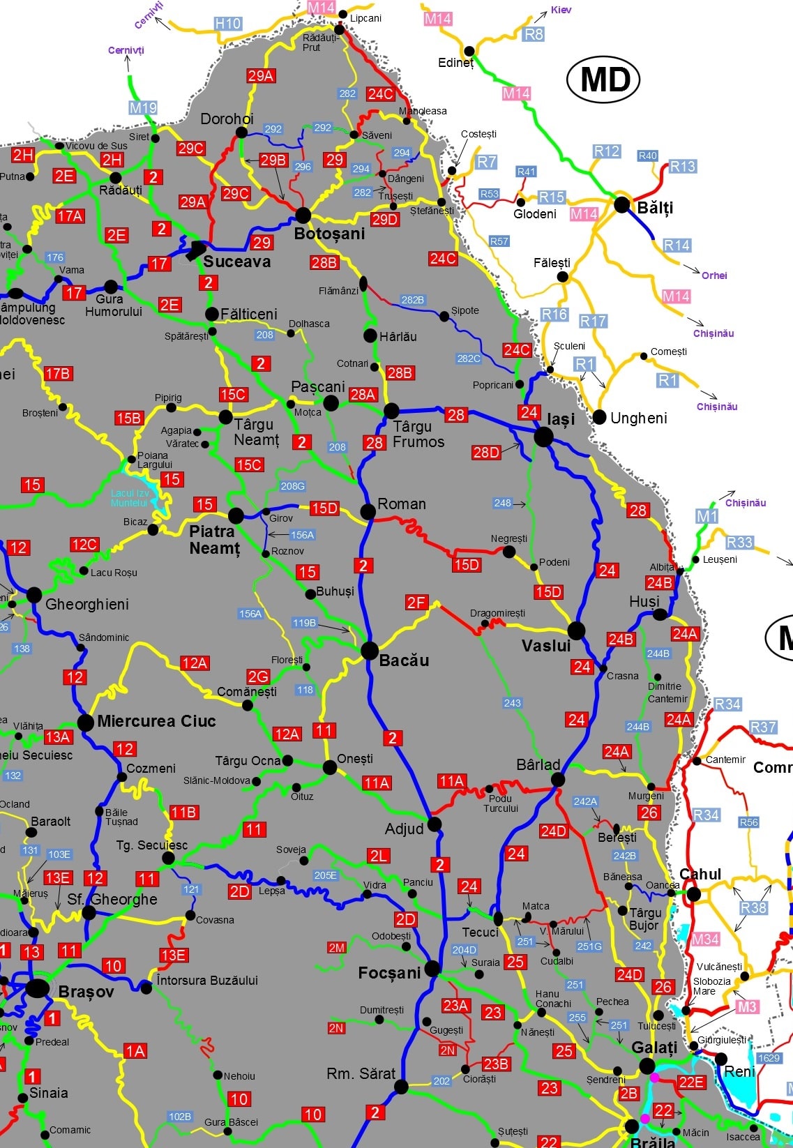 Harta Actualizata Cu Starea Drumurilor Din Romania Iunie 2016